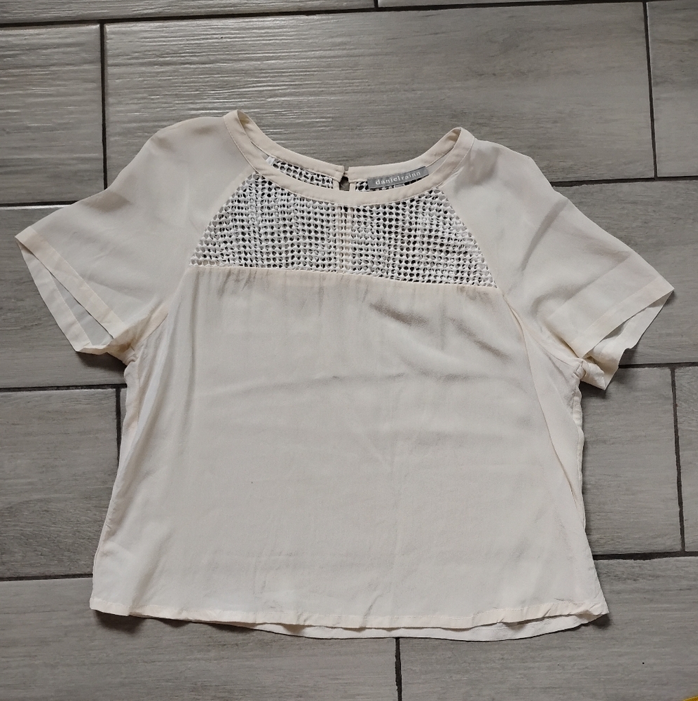 Daniel Rainn Ivory Top Silk/Cotton Size L